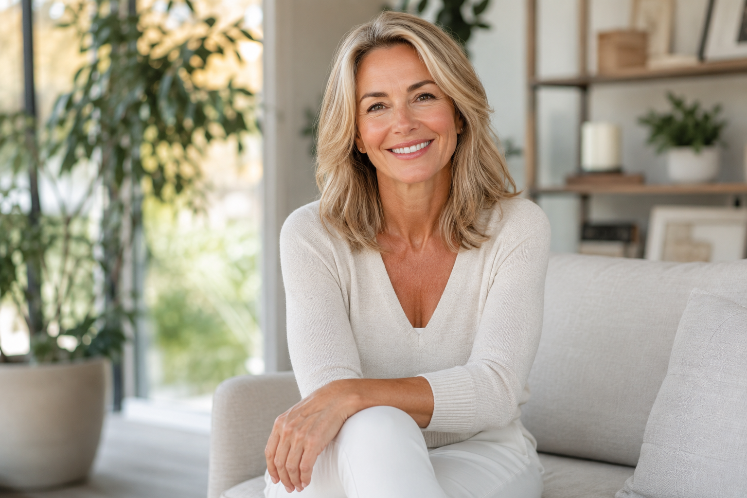 Woman over 40 feeling confident and energetic with natural wellness support